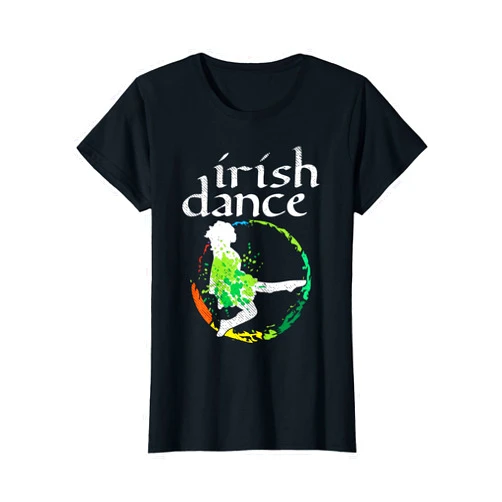 BoredKoalas Funny St. Patrick's Day Shirts Irish Irish Dance Girl Colors St Patricks Day Ceili Dancer Girl T-Shirt