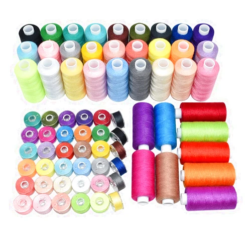 BDS-HOME 72Pcs 36 Colors Sewing Thread Set with Matching Prewound Bobbin Threads with Case, 550 Yards per Polyester Thread, Popular Colors Sewing Threads for Hand & Machine Sewing