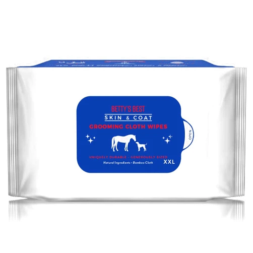 StripHair Betty’s Best Cloth Wipes XXL 12x12in All-Purpose Natural Extra-Thick-Soft-Saturated Bamboo, Safe for Dog Pet Horse General Cleaning