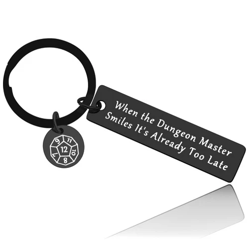 Baipilu Dungeons and Dragons Keychain Gift DM Gifts RPG Gift Dice Key Chain Jewelry Gift for Gamer Keyring Gift for Dungeon Masters Fans Graduation Birthday Gift for Son Best Friend Sister Boyfriend
