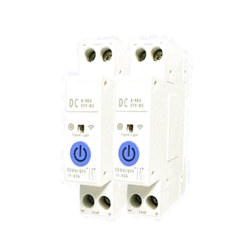 MSETSEATNE TUYA VViFi DC Smairt Circuit Breaker 1P+N 8-90V DIN Rail for Smairt Home Wirreless Voice Assistant Compatibleler Control Switch Relay Switch LARKKEY
