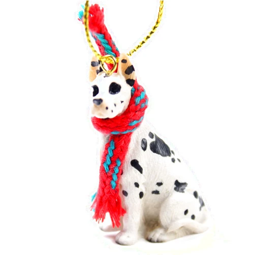 Conversation Concepts Great Dane Tiny Miniature One Christmas Ornament Harlequin - Delightful, Gold