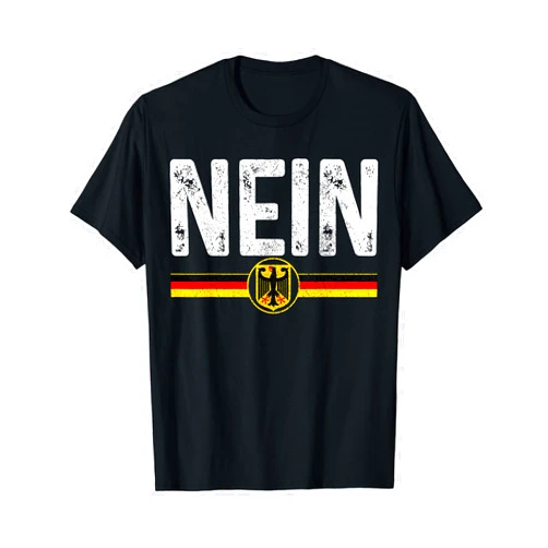 Funny Oktoberfest Designs & German Souvenirs Nein Funny German No Germany Flag Souvenir Oktoberfest Gift T-Shirt