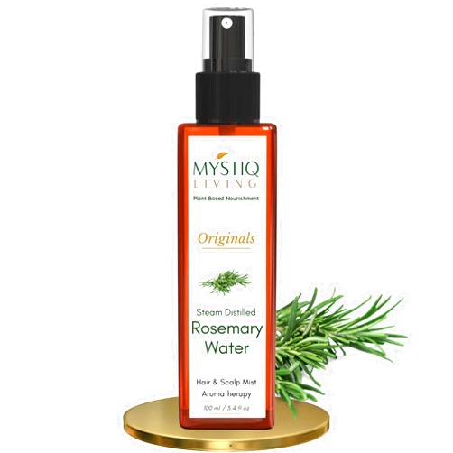Generic My.stiq' Living Rosemary Water for Hair Growth, Mist Spray Steam Distilled 100% Pure and Natural Hydrosol, Hair Mist - 100ML