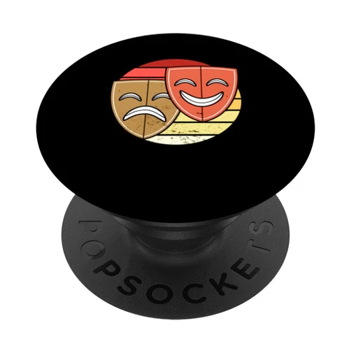 Melpomene And Thalia Retro Vintage Act Theatre Melpomene And Thalia Retro Vintage Broadway Theater PopSockets Swappable PopGrip