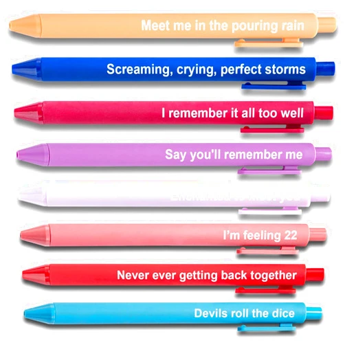GIFTSFARM Taylor Gifts Merch, Cute Taylor Gel Pens, Office Supplies for Music Fans, Taylor Birthday Party Favors for Girls