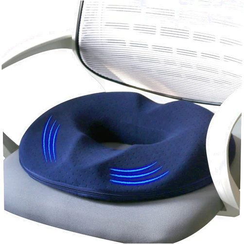 LittleJimmy Donut Pillow, Large Seat Cushion for Relief Tailbone Pain, Hemmoroid Treatment, Bed Sores, Prostate, Coccyx, Sciatica, Pregnancy, Postpartum, Ergonomic Design (Velour Cover for Male)