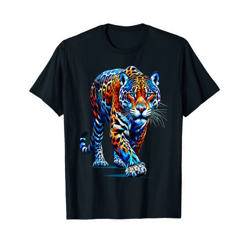 Jaguars Gift For A Jaguar Lover Polygon Art Jaguar Jaguars Zoo T-Shirt