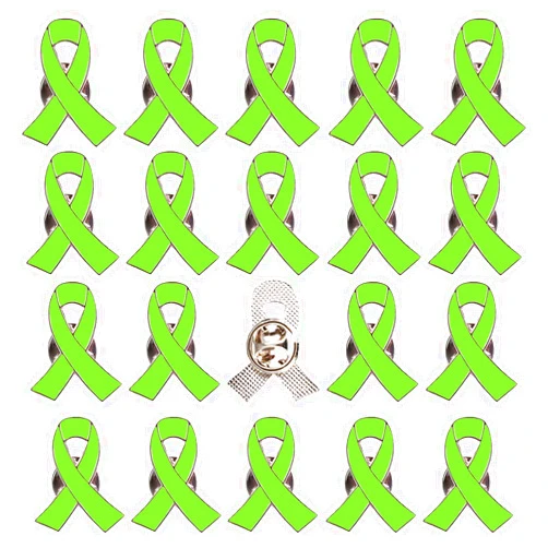 Alodidae 25 Pcs Awareness Ribbon Pins for Cancer & Disease