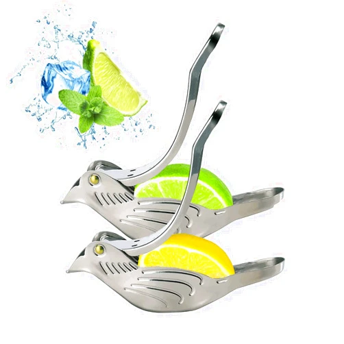 OGWSRK Elegant Bird shaped Stainless Steel Manual Lemon Juicer and Lime Extruder, Manual Lemon Juicer, Stainless Steel Fruit Juicer Portable Lemon Citrus Bird Lemon Juicer Kitchen Gadget Manual Lemon
