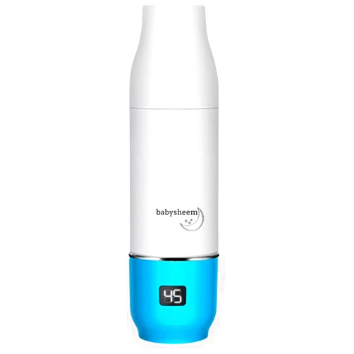 Babysheem Portable Baby Bottle Warmer and Formula Dispenser|1LB Lightweight USB Cordless Digital Thermometer Display, 1 Count (Pack of 1)