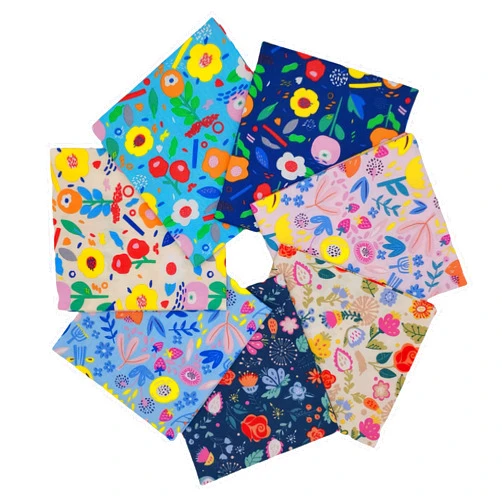 iNee Fat Quarters Fabric Bundles, Precut Cotton Fabric Squares for Sewing Quilting Crafting, 18 x 22 inches, Vibrant Color