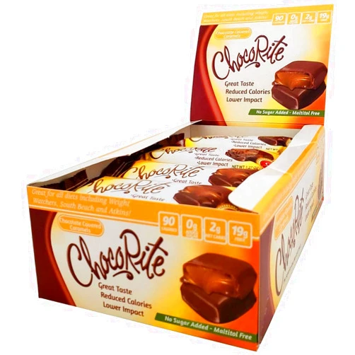 ChocoRite - Diet Chocolate Covered Caramels - 16/Box - High Fiber - Low Calorie - No Sugar Added