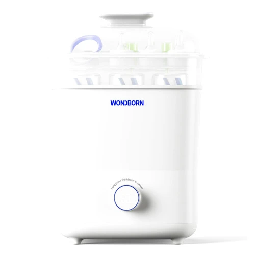WONDBORN Bottle Sterilizer and Dryer, 99.999% Deep Sterilization, 6-min Rapid Disinfection, Up to 12 Bottles, HEPA Filter, All-in-One for Baby Bottles, Breast Pump Parts & Newborn Essentials