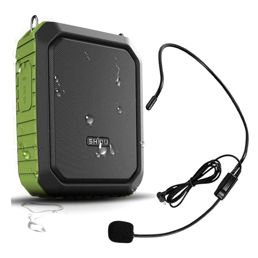 HW HAOWORKS 18W Voice Amplifier Portable Microphone and Speaker Set,Personal Speaker with Wired Mic Headset & Waistband,Wearable Waterproof Mini Pa System,Megaphone with Mic for Teachers,Classroom,Outdoor Speech