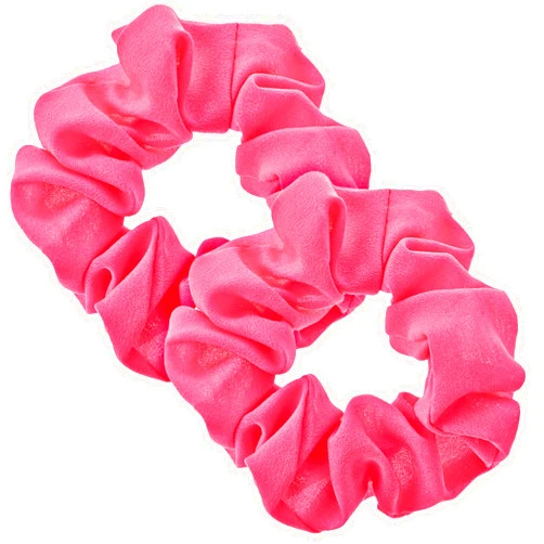 DIVINA VITAE 2 Pcs Pink Scrunchie 80s Neon Pink Scrunchies Solid Neon Hair Accessories Elastic Hot Pink Scrunchie Large Voile Hair Ties Hair Bands Ponytail Hair Scrunchies for Women Girls