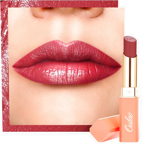 Oulac Plum Lipsticks for Women, Burgundy Matte Lipstick, Full Coverage Lip Color, Satin Matte Finish, Cream Texture, Hydrating, Infused with Hyaluronic Acid, Vegan & Clean Beauty 4g SG08 Bianca
