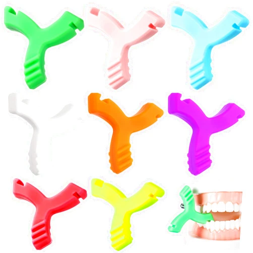 Nuanchu 8 Pcs Y Shaped Aligner Colorful Aligner Tray Seaters Teeth Aligners for Invisible or Metal Braces Aligner Teeth Aligner for Aligner Chompers, 8 Colors and Scents