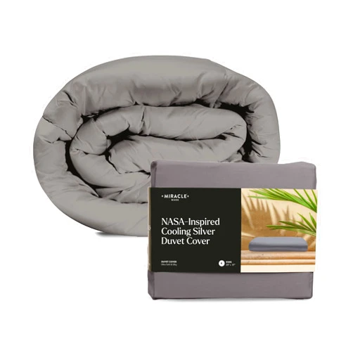 Miracle Made Queen Comforter Set - Luxury Comforter Queen Size with Duvet Cover Queen Size - Soft Cozy Hypoallergenic Cooling Temperature Regulating Bedding Cover and Insert Set, Stone Gray