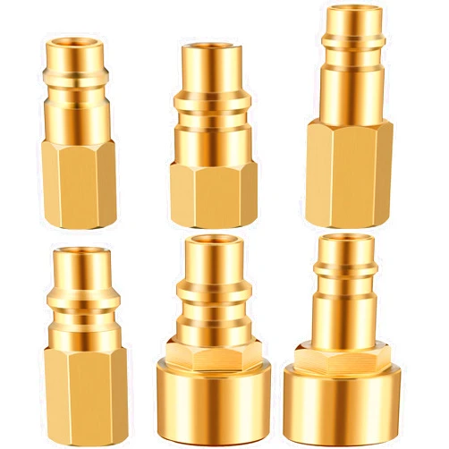 Yaocom 6 Pcs R1234yf to R12 Retrofit Conversion Adapter Fitting Kit Compatible with 1/4 Sae Thread Low High Side Retrofit Conversion Ac Charging Port Adapter Fits for Ac Air Conditioner Refrigerant