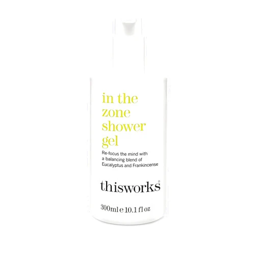 THISWORKS In The Zone Shower Gel: Re-focus the Mind with Eucalyptus, Patchouli & Frankincense, 10.1 Ounce