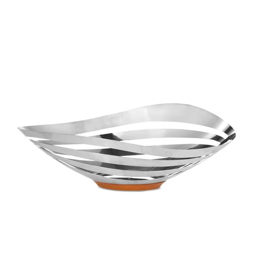 Nambe - Pulse Collection - Bread & Fruit Bowl - Measures at 16.25