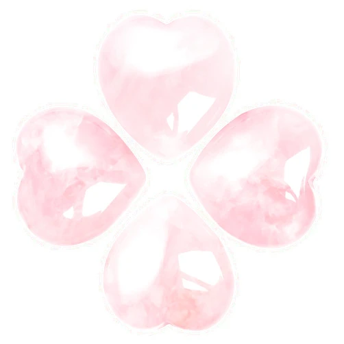 Marrywindix 4 Packs 1.2 Inches Healing Crystal Natural Rose Stone Heart Love Carved Palm Worry Stone Chakra Reiki Balancing