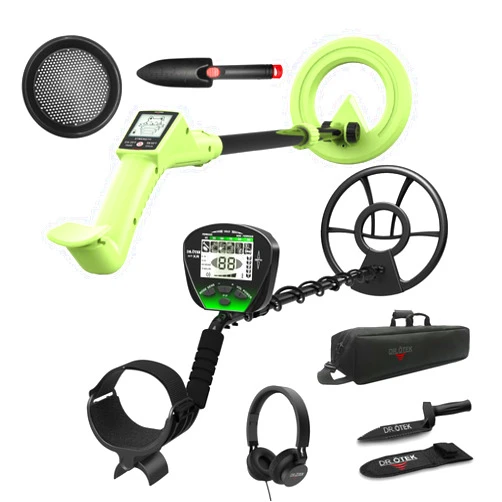 DR.ÖTEK Metal Detector Kit MTXR, Kids Metal Detector MT9MINI Green