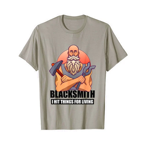 Blacksmith Lover Gifts & Stuff Blacksmith Forge Funny Blacksmith I Hit Things for Living T-Shirt