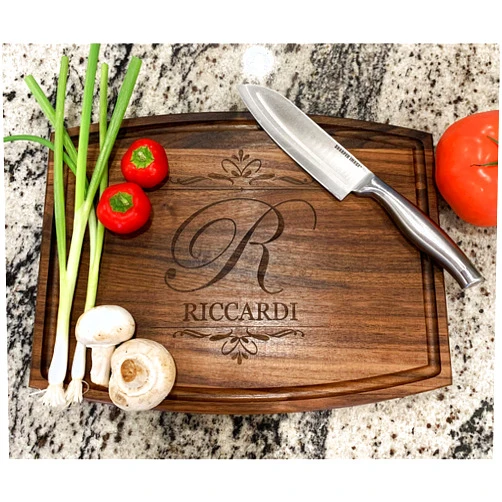 Donebetter Custom Personalized Wood Cutting Board 2 Wood types with 20 designs Christmas Anniversary Wedding Gifts House Warming Realtor Gift