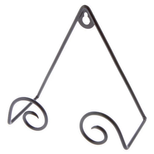 Bard's Black Wrought Iron Wall Mountable Tray or Platter Display Holder, 6.25