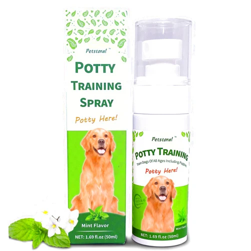Petstoral Puppy Potty Training Spray, Puppy Essentials. Pee Here Corrector Spray for Dogs and Cats, Prevent Your Pet from Soiling The Carpet (Potty Training Spray 1.69 Fl Oz/50ml)