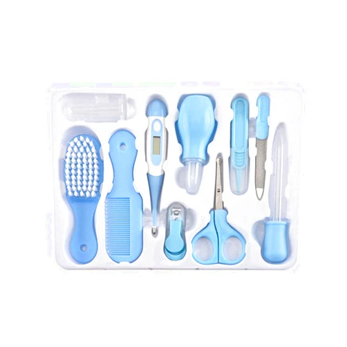 SUPVOX 1 Set Baby Care Set Baby Grooming Nail Care Nasal Aspirator Kit Infant Health Grooming Kit Dispenser Comb for Infant Baby Blue