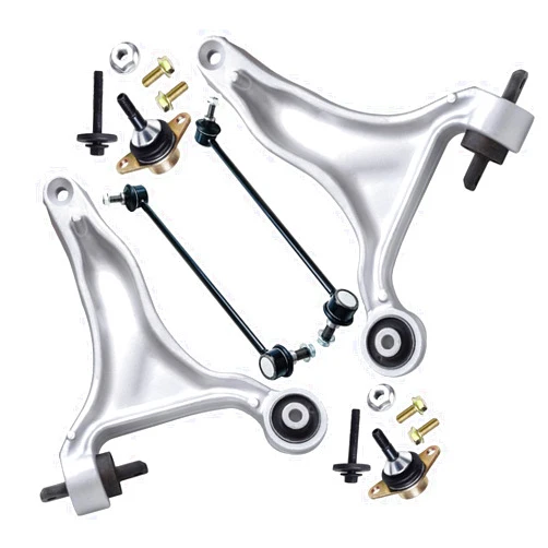 Detroit Axle - AWD Front End Suspension Kit for 2001-2005 Volvo V70, 2003-2007 XC70, 2 Lower Control Arms 2 Lower Ball Joints 2 Sway Bar Links Replacement - 6pc Set