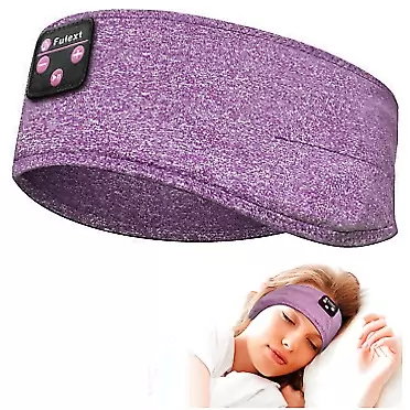 Perytong Sleeping Headphones, Perytong Bluetooth Sleep Headphones Headband Soft Comfortable Bluetooth Headband Sleep Earbuds Sports Headband Cool Tech Gadgets Sleeping Gifts Guide for Women Men Purple