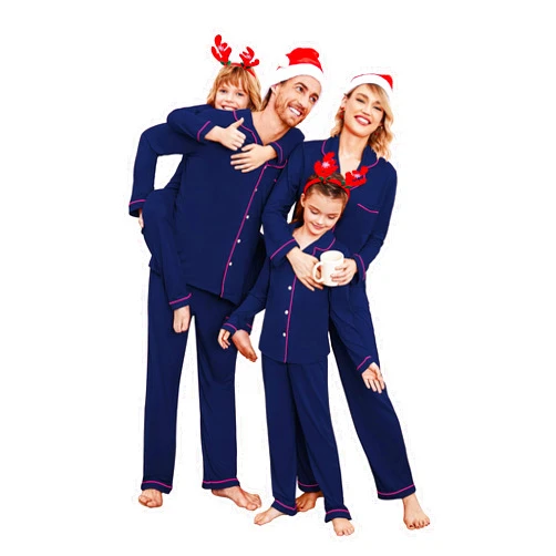Ekouaer Christmas Family Matching Pajamas Long Sleeve Button Down Pj Set Festival Party Sleepwear