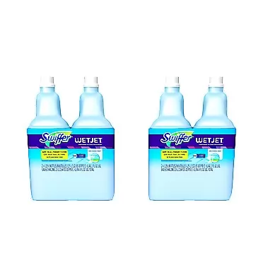 Swiffer Wetjet Hardwood Floor Mopping and Cleaning Solution Refills, All Purpose Cleaning Product, Open Window Fresh Scent, 1.25 Liter, 4 Pack