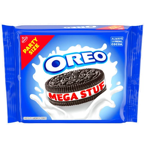 OREO Mega Stuf Chocolate Sandwich Cookies, Party Size, 1 lb 9.35 oz