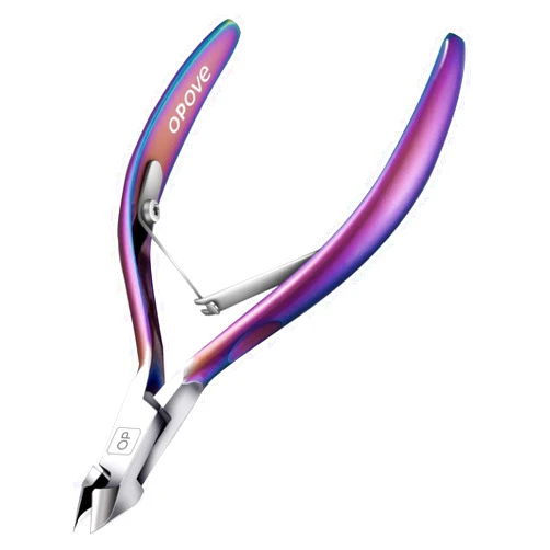 Opove Cuticle Trimmer Cuticle Nippers Clippers Stainless Steel Hangnail Remover Extremely Sharp Cutter Pedicure Manicure Tool, opove X7 Rainbow Gradient