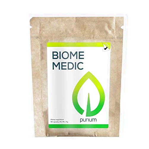 Purium Biome Medic - 60 Vegan Capsules - Gut Health Support Supplement, Removes GMO Toxins, Supports Good Bacteria, Repairs Microbiome - Vegetarian, Gluten Free - 60 Servings