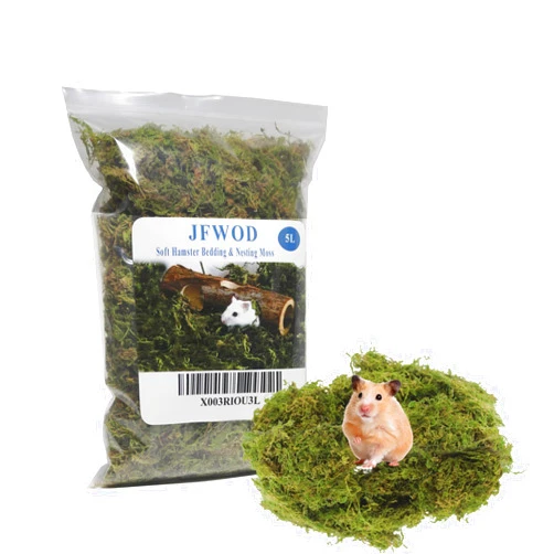 JFWOD 5L Forest Moss for Hamster Syrian Gerbils Bedding, Natural Moss Perfect for Potted Plants, Terrariums, Reptile Tanks and Live Creature Projects