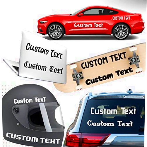 Generic Design Your Own Custom Stickers & Decals - Personalized Text, Names, Graphics for Cars, Windows, Walls, and More - Vinyl Lettering & Graphics