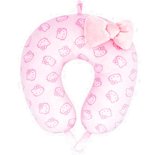 ful Hello Kitty Neck Pillow Support, Portable Travel Car Pillow for Sleep, Pink
