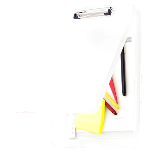 JAM PAPER Plastic Storage Clipboards with Metal Clip - Letter Size (9 x 13) Storage Compartment - Clear - Clip Board Sold Individually