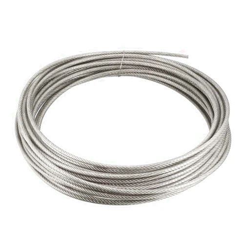 uxcell Stainless Steel Wire Rope Cable 4mm 0.16 inch Dia 52.5ft 16m Length 8 Gauge 304 Grade PVC Coated for Hoist Lifting Grinder Pulley Wheel