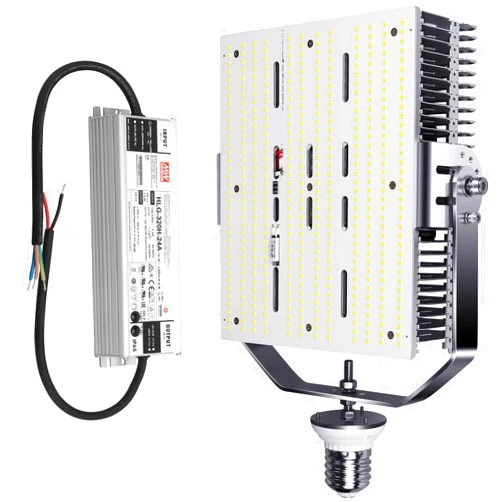 YELLORE 300W Shoebox LED Retrofit Kit, AC100-277V (1200W MH/HPS/HID Equivalent) 42,000LM Retrofit Lights, 5000K Daylight E39 Mogul Screw Base for Parking Lot Tennis Court, ETL DLC Listed