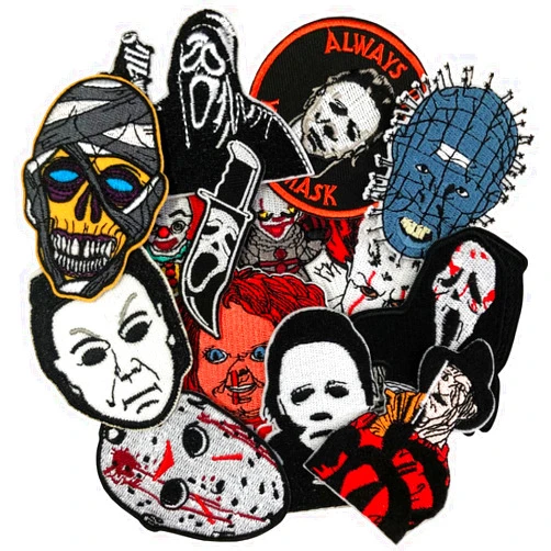 ELEFOCUS Halloween Embroidered Patches, Decorative Anime Repair Appliques for Sewing/Ironing Jackets Jeans Hats Backpacks Socks-13 Pcs