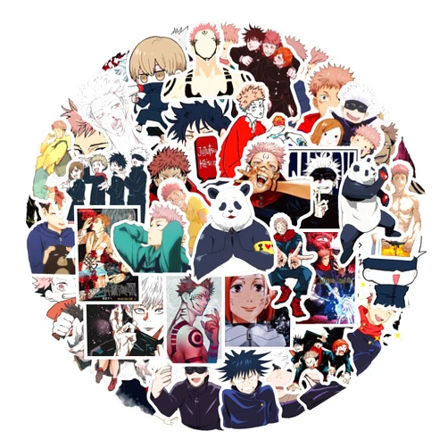 XYLL 50Pcs Jujutsu Kaisen Sticker for Kids, Cool Anime Cartoon Waterproof Vinyl Stickers for Adult Teen Girl Student Water Bottle Laptop Phone Computer Guitar Notebook Skateboard Travel Case Scrapbook