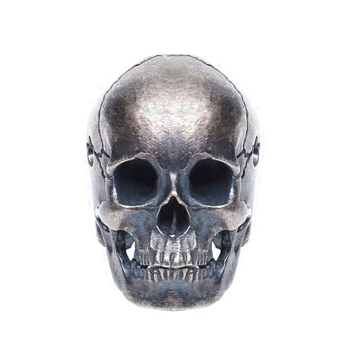 Forobb Skull Bead Charm Pendant for Necklace Bracelet 925 Sterling Silver Handcrafted Gothic Rock Punk Diablo Biker Retro [Standard 60001]
