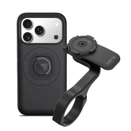 Quad Lock Out Front PRO Handlebar Bike Phone Mount (V2) with MAG Phone Case for iPhone 17 Pro